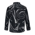 thumbnail image 3 of Mens Hoodies Clearance Clearance Shirts for Men Under $5 Printed Casual Cardigan Button Up Shirt Long Sleeve Lapel Top, 3 of 4