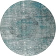 thumbnail image 1 of Ahgly Company Tapis d'Intérieur Rond Traditionnel Turquoise Vert Persan, 4 Pieds Rond, 1 of 6