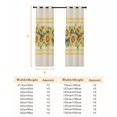 thumbnail image 6 of Fsddascl Sunflower Blackout Curtains for Bedroom/Living Room, Thermal Insulated Kitchen Curtains, Yelllow Striped Farmhouse Country Pastoral Grommet Darkening Window Treatment Drapes 52"x63"x2, 6 of 6