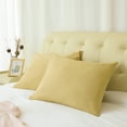 thumbnail image 3 of Unique Bargains 2-Piece 1800D Microfiber Solid Pillowcases Gold Travel, 3 of 8