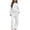 White, variant on BXJX Girls Fall Outfit Sets, Long Sleeve Fleece‑Lined 2 Piece Hoodies and Sweatpants Kids Clothing Sets Size 5 White