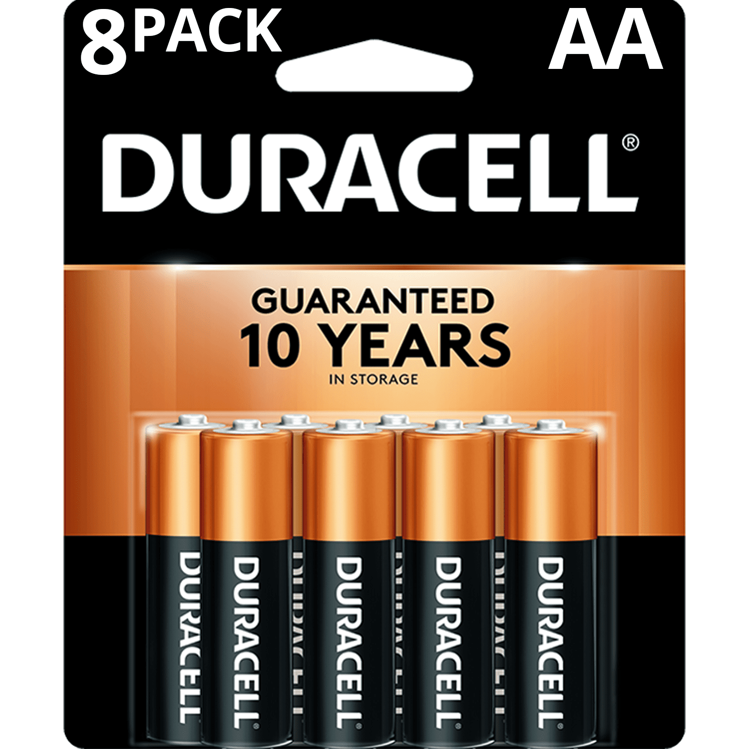Duracell 1 5v Coppertop Alkaline Aa Batteries 8 Pack