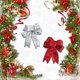 thumbnail image 4 of Lazo de Navidad de 10cm, decoraciones navideñas para el hogar, dorado, rojo, adornos de árbol de Navidad, regalo de Año Nuevo, 4 of 4
