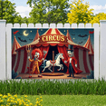 thumbnail image 5 of Bannière de Cirque à Thème Coloré Design Clown Éléments Décoratifs Rideaux Rouges Décoration de Fête Carnaval pour Enfants Fête Décoration Intérieure Célébration d'Anniversaire, 5 of 5