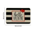 thumbnail image 4 of Yhmxh Valentines Day Door Mat Red Stripe Love 16x24 inch Decorative Front Doormat Rug Indoor Outdoor Non Slip Rubber Backing Seasonal Anniversary Wedding Entryway Kitchen Floor Decoration, 4 of 7