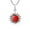 Red, variant on AeraVida Radiant Sun with Stone or Shell Inlay Sterling Silver Pendant Necklace