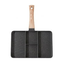 ZZkhGO 4-in-1 Nonstick Square Grill Pan, Breakfast Egg Pancake Fryer, Multi-Hole Skillet for Omelet Sausage Vegetables Stovetop Oven Safe