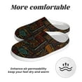 thumbnail image 6 of Daiia Polynesian Turtles Print Women’s Fuzzy Slippers Memory Foam Lightweight House Shoes Cozy Loafer Flannel House Shoes-42/43, 6 of 7