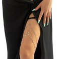 thumbnail image 1 of Chaîne de Jambe Brillante avec Pendentif Rond en Alliage de Sequins Chaîne de Cuisse pour Fête, 1 of 4