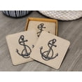 thumbnail image 5 of Anchor Nautical Coasters - Handmade Coasters Set of 6 - Engraved Barware Decorations - Leather Bar Decor - Man Cave Father's Day Present, 5 of 5