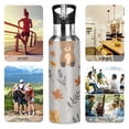 thumbnail image 7 of Yayeee 20oz Insulated Water Bottle Double Wall Stainless Steel with Flip Straw Lid, Brown Cartoon Bears, 7 of 7