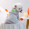 thumbnail image 6 of Pumpkin Hooded Dog Halloween Costume, Orange Pet Bath Towel Cloak, After-Bath Pet Drying Wrap, Pet Halloween Costumes for Halloween Party Decoration (Orange), 6 of 6