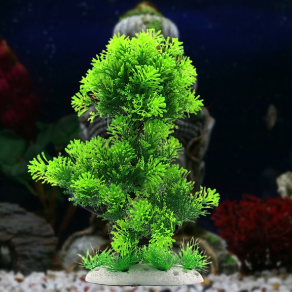 Visland Artificial Aquatic Plants Fishtank Decorations Aquarium Decorations,Applicable to Office and Household Simulation Fish Tank Plants (Green)