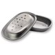 thumbnail image 4 of Jabonera de acero inoxidable de gran fiabilidad y durabilidad, de doble capa, de metal, con bandeja de drenaje, para ducha de baño, fregadero de cocina, ovalada1, 4 of 5