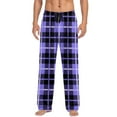 thumbnail image 4 of purcolt Mens Plaid Pajama Pants Drawstring Elastic Waist Lightweight Sleep Pants Lounge Pants Sleepwear PJ Bottoms with Pockets, 4 of 7
