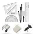 thumbnail image 3 of HLONKCompasses Set Geometry Drawing Tool with Protractor Divider Ruler Pencil Lead Eraser, 3 of 7