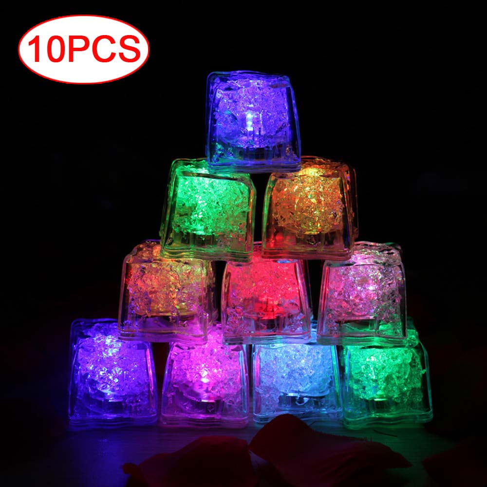 Macgin 10PCS Lavish Home LED Ice Cube Lights, Submersible Liquid