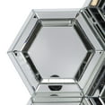 thumbnail image 4 of DecMode 39" x 41" Silver Honeycomb Shaped Geometric Wall Mirror, 4 of 8