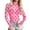Hot Pink, variant on Mesh Bodysuit for Women Womens Bodysuits Valentine Heart Print Turtleneck Long Sleeve Body Suit Slim Fit Ruched One Piece Fall Outfits Slim Fit Blouses Bodycon Sheer Blouse Clubwear