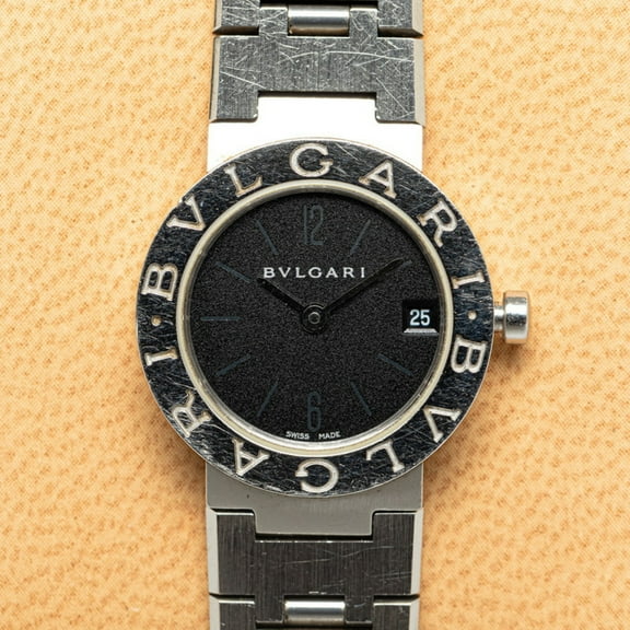 Pre-Owned BVLGARI Watch BBL23BSSD Quartz Black Dial Stainless Steel Women's (Good)