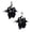Black 2Packs, variant on Gothic Wing Backpack Keychain, Big‑Eye Bag Charm Pendant for Student Daily Accessories, 5.11 inch, Black 1Pack
