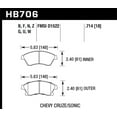 thumbnail image 6 of Hawk 11-12 Chevy Cruze Eco/LS/1LT/2LT/LTZ / 12 Sonic LS/LT/LTZ HPS Front Street Brake Pads Fits select: 2013-2014 CHEVROLET CRUZE LS, 2011-2012 CHEVROLET CRUZE LT, 6 of 6