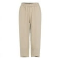 thumbnail image 3 of ZANZEA Women Elastic Waist Print Mid-Calf Length Pants Straight Trousers, 3 of 8