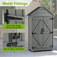 thumbnail image 3 of Miniyam Outdoor Storage Shed, Utility Tool Shed Storage House with Door & Lock, for Backyard Garden Patio Lawn, Gray, 3 of 8