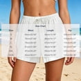 thumbnail image 3 of JUSLIO Women Shorts,Drawstring Waist Mid-Length Shorts,Cotton Lightweight Casual,White,Size L, 3 of 7