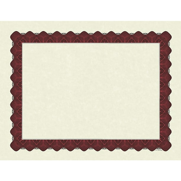 Great Papers® Parchment Certificates with Metallic Red Border, 25/Pack