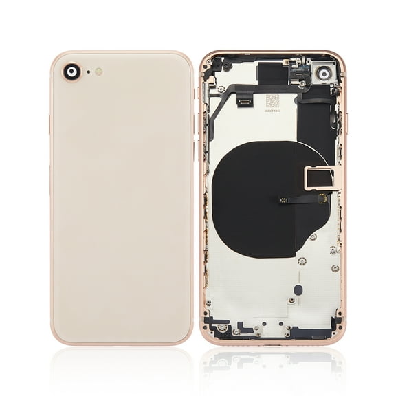 Replacement Back Housing W/ Small Components Pre-Installed Compatible For iPhone 8 (No Logo) (Aftermarket Plus) (Gold)