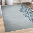 thumbnail image 1 of Ornamental Decorative Rug, Floral Swirls Ivy Image Ombre Details Grunge Backdrop Flower Illustration, Quality Carpet for Bedroom Dorm and Living Room, 6 Sizes, Pale Grey, by Ambesonne, 1 of 4