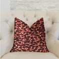thumbnail image 2 of Plutus 18" x 18" Crimson Cheetah Luxury Throw Pillow in Black and Red, 2 of 3