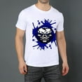 thumbnail image 2 of Large Tops For Men GraphicSkull (5) Printed Tees Summer Everyday Short-Sleeved T Shirts Black or White XS-5XL, 2 of 5