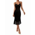 thumbnail image 3 of Women'S Dresses V Neck Spaghetti Strap Slip Midi Dresses Black L, 3 of 8