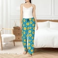 thumbnail image 5 of Uemuo Bee Sunflower Pattern Women's Wide Leg Palazzo Lounge Pants with Pockets Light Weight Loose Comfy Casual Pajama Pants-Large, 5 of 9