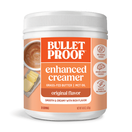 Bulletproof Original Creamer, 14.8 Ounces, Keto Coffee Creamer with MCT Oil and Grass-Fed Butter, Supports Brain Function, Zero Sugar