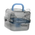 thumbnail image 3 of Pequeños animales hámster con caja de mascotas que transportaba jaula transpirable con mango jaula de hámster portátil para ratones de erizo, 3 of 8