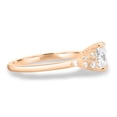 thumbnail image 3 of 3.00Ct Elongated Cushion Moissanite Engagement Ring, Accent Stones, 10K Rose Gold, 3 of 7