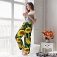 thumbnail image 4 of Uemuo Sunflower 1 Pattern Women's Wide Leg Palazzo Lounge Pants with Pockets Light Weight Loose Comfy Casual Pajama Pants-Large, 4 of 9