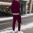 thumbnail image 6 of Frnrwgo Mens 2-Piece Hoodie and Jogger Pants Set Loose Fit Full Zip Casual Tracksuit Fall Winter Color Block Outfit with Pockets, 6 of 10