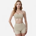 thumbnail image 3 of Active Women's High Waist Ruched Seamless Shorts with Stretch Fabric - X Large, Off White, 3 of 6