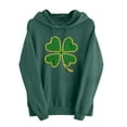 thumbnail image 2 of Xuyuer St Patrick's Day Hoodie for Women Irish Shamrock Graphic Shirt Funny Lucky Clover Long Sleeve Hoodie Pullover Tops, 2 of 6