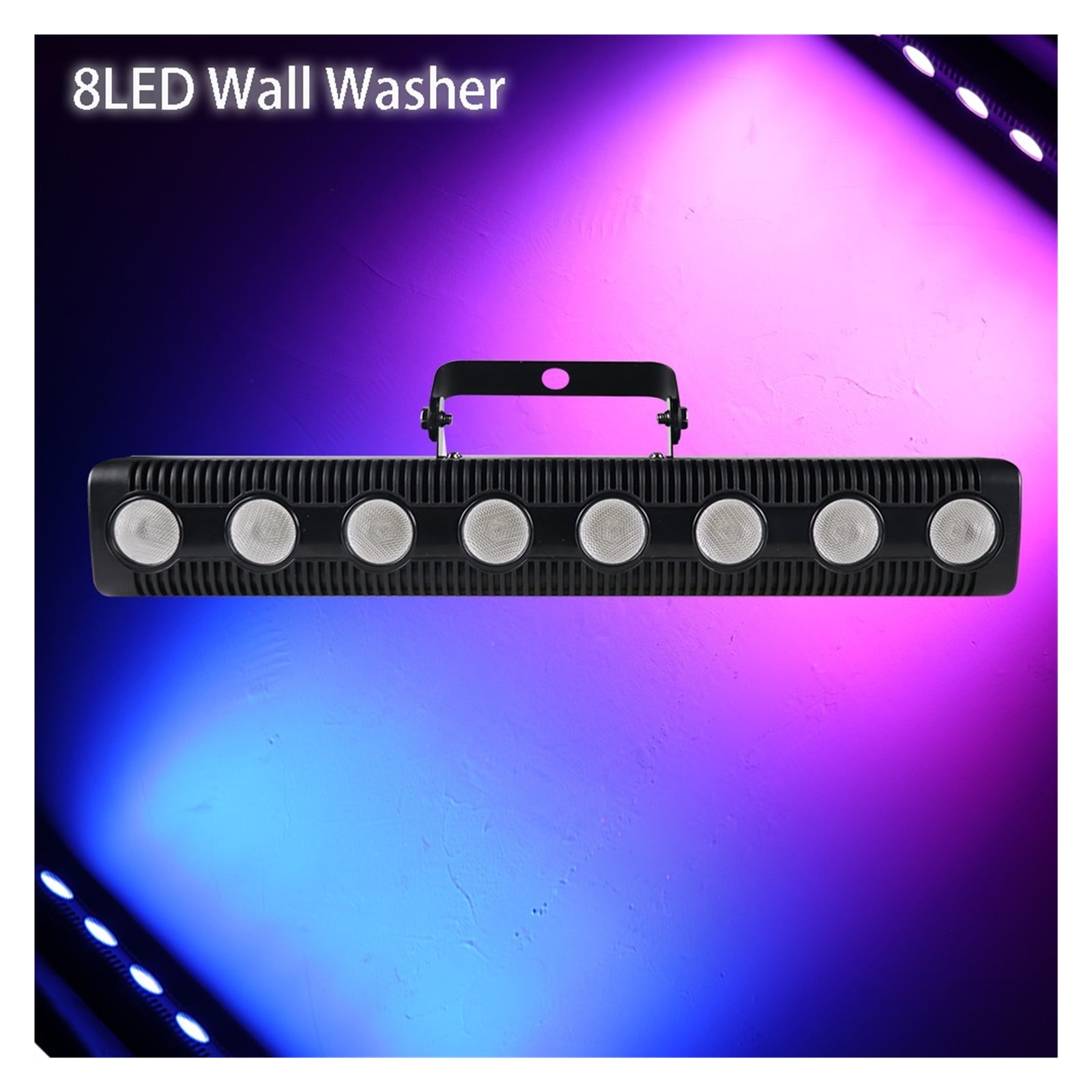 Remote 8x12w RGBW 4in1 Long Strips LED Wall Washer Stage Dyeing Lights DJ Bar Strobe Light