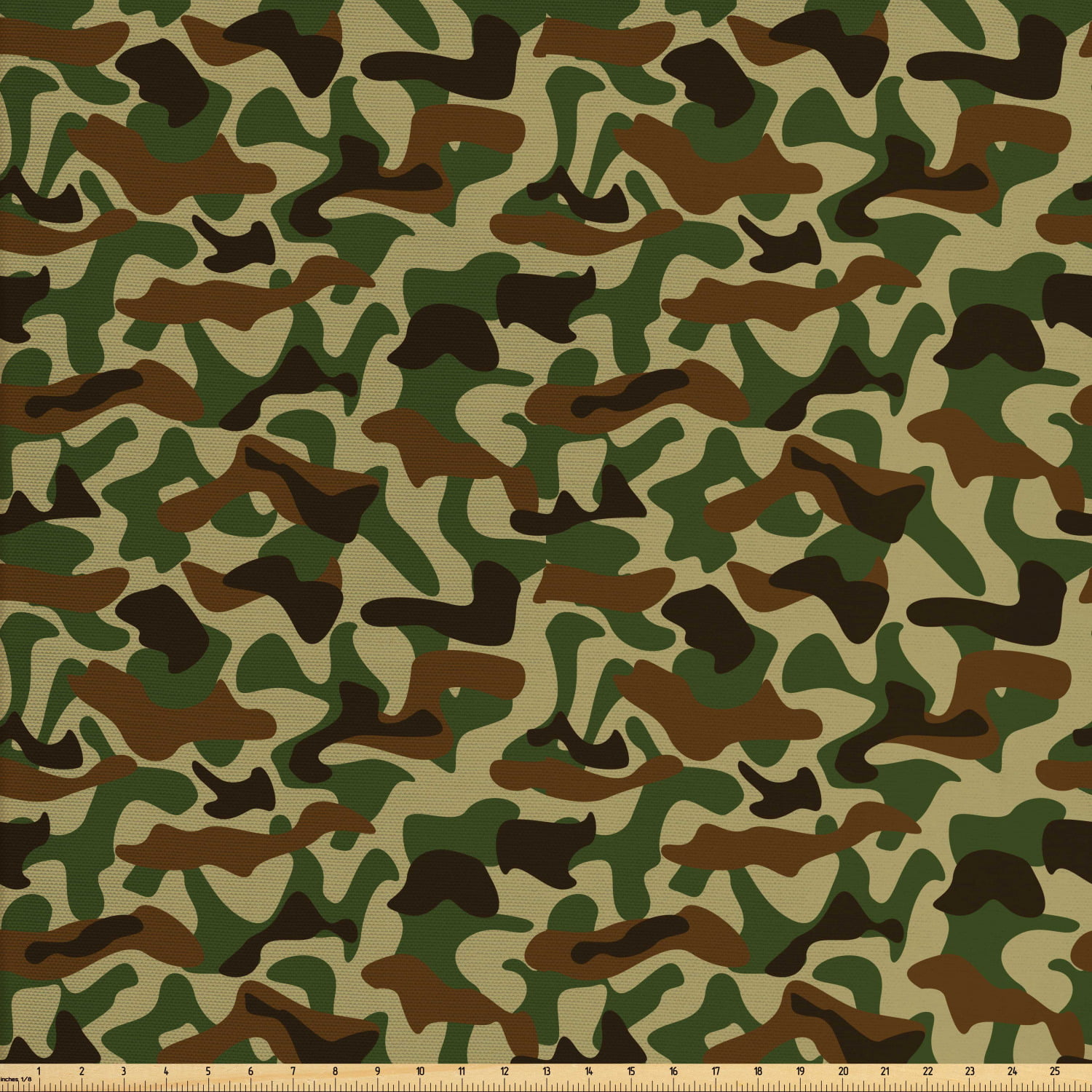 Camouflage Fabric by The Yard, Squad Uniform Design with Vivid Color ...