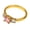 Pink-White, variant on 3-Stone Rings for Women Gemstone Cubic Zirconia Stainless Steel Pink Black Yellow Colorful Personalized Gold Plated Simple Cute Dainty Eternity Band Circle Jewelry Black Size 7