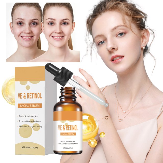 Esencia Facial con Retinol Hidratante. Atenúa arrugas, hidrata, equilibra la grasa, ilumina, minimiza los poros, reduce su apariencia y suaviza la piel. 30 ml de agua esencial.