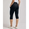 thumbnail image 4 of 3-Pack: Women's Capri Silky Soft Joggers Cuffed Athletic Comfy Casual Sweatpants with Pockets (Available in Plus Size), 4 of 7