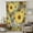 Yellow, variant on Spring Flowers Sheer Curtains 108" Extra Long for Living Room, Farmhouse Botanical Brown Yellow Daisy Light Filtering Privacy Drapes,Breathable Semi Sheer Window Treatment for Floor to Ceiling Window