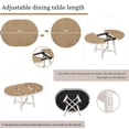 thumbnail image 2 of Round Extendable Dining Table, Wood Farmhouse Round Dining Table for 6 Person, Dining Room Table for Kitchen Room Dining Room (Oak Natural), 2 of 9